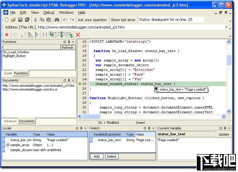 SplineTech JavaScript HTML Debugger,SplineTech JavaScript HTML Debugger下载,JavaSc